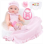 DOTVOSY 12 inch Realistic Adoption Girl Baby Doll Playset with Knit Clothes and Accessories Includes Pacifier,Disposable Diaper,Blanket,Bib,Feeding Bottle and Other Stuff