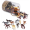 Terra by Battat - 60 Pcs Wild Horses Tube - Miniature Horse Toys - Plastic Animal Toys - Mini Animal Figurines for Kids and Toddlers 3 Year Old or More