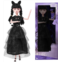 DBYWIUB 11.5 inch Girls Black Dolls, Soft Body & Black Hair, Black High Heels, Black Dress & Accessories