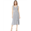 Max Studio Crew Neck Tie Front Knit Midi Dress