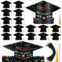 Qilery 60 Set Graduation Paper Hat Craft Kits Black Scratch Grad Crowns Paper Scratch off Graduation Cap Decorations Kit DIY Arts and Crafts for Kids Graduation Birthday Party Favor Class