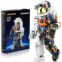 HOGOKIDS Astronaut Space Building Set - Ideas Space Toy for Adults Kids Building Blocks Kit with Display Stand & Two Helmets Creative STEM Star Space Wars Set Gift for Boys Girls A
