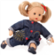 Goetz Gotz Muffin Rainbow 13 Soft Baby Doll with Denim Jumpsuit and Blonde Hair to Wash & Style
