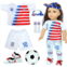WONDOLL 18-Inch-Doll-Clothes and Accessories - WONDOLL World Cup Team USA 18 Soccer Uniform Outfits Includes Headband,Shirt,Shorts, Socks,Shoes and Football