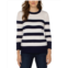 Liverpool Los Angeles 3/4 Sleeve Mock Neck Sweater with Open Back Detail