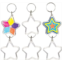 Baker Ross AG220 Make Your Own Star Keyring Kit - Pack Of 6, For Kids To Assemble And Attach To Key Rings And Bags, white, 5cm