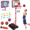 Meland Kids Basketball Hoop - Adjustable Height 2.9ft-6.2ft Toddler Basketball Hoop for Kids, Kids Basketball Goal Indoor & Outdoor Toys Backyard Outside Toys for Boys Age 3 4 5 6