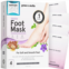 grace & stella Award-Winning Foot Peeling Mask - Foot Peel Masks (4 Pairs, Unscented) - Moisturizing Foot Masks That Remove Dead Skin, Exfoliating Foot Mask for Dry Cracked Feet, F