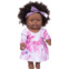 XFEYUE Black Baby Girl Doll 11.8 Inch Curly Hair Black Skin African American Realistic Soft Silicone Baby Doll with Washable Clothes Dress Set and Headband-Perfect for Kids Girls