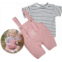 TatuDoll Reborn Baby Girl Doll Clothes Accessories Outfit 22 inch Pink Jumpsuit 2 Pcs Set for 22-24 inch Reborn Doll Newborn Girl