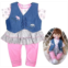 Medylove Reborn Doll Clothes Girl Baby Outfit Fit 22-24 Reborn Baby Dolls Clothes Accessories 4 pcs