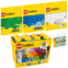 BRICKCOMPLETE Lego Classic Set: 10698 Large Building Blocks Box, 11023 Green Building Plate, 11025 Blue Building Plate, 11026 White Building Plate & 30403 Free Building: Animals You Decide