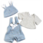 Pedolltree Cute Reborn Baby Dolls Boy Clothes 20 inch Outfit Accessories 3 pcs Sets Fit 20-22 Newborn Dolls Clothes