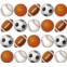 FANCY LAND Sports Balls Stickers Basketball Football Baseball Soccer Stickers for Kids Sports Themed Party Decoration Supplies 200Pcs