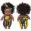 Utoimkio Cute Black Dolls 10 Inch American African ???????? Girl Dolls Toys for Kids Aged 2 3 4 5 6 7 8 9 10 Years, Kawaii Soft Reborn ???????? Toy Doll, Life Size Birthday (C)