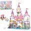 BRICK STORY Dream Girls Princess Castle with Carriage Building Blocks 516 Pieces Pink Castle Toys for Girls 6-12 Years Old Palace Creative STEM Building Toys Gift for Kids Birthday