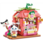 TOY PLAYER Cat Strawberry House Building Set, Friends House, Creative Cute Construction Kit, with A Lovely Cat, City Corner Building Block Toy for 6+ Kids Best Gift