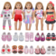 AugFrog 12 Pcs 18 Inch Doll Accessories,5 Sets of Doll Clothes and 2 Pairs of Doll Shoes (Send by Random) for 18 Inch American Doll, Best Birthday Festivals for Kid, Gril -1