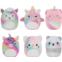 Squishville by Squishmallow Mini Plush Rainbow Dream Squad, Six 2” Rainbow Animals, Irresistibly Soft Colorful Plush, Mini Cat, Llama, and Panda Squishmallows