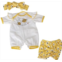 Milidool Reborn Baby Dolls Clothes Outfit Accessories Yellow Flower &Bee 3pcs Set for 20-22 Inch Reborn Doll Newborn Girl&Boy