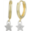 Argento Vivo Two-Tone CZ Star Drop Earrings