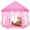 SpringFlower Princess Tent Girls Large Playhouse,Gift for 3 4 5 6 7 8+ Year Girl, Doll Dream House Castle Play Tent with Star Lights Toy for Kids Indoor and Outdoor Activity,Ideal Gift,57 x 55
