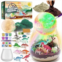 LAOESE Dinosaur Terrarium Kit for Kids - Dino Kid Crafts with DIY Moon Lamp Kit - Birthday Gift for Boys Ages 4 5 6 7 8-12 Year Old - Arts and Crafts for Boys and Kids - Dinosaur Toys for