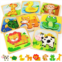 Toy Life Toddler Puzzles 8 Piece Wooden Puzzles for Toddlers 1-3, Puzzle 2 Year Old, Toddler Puzzles Ages 2-4, Montessori Puzzles for 1 Year Old, Baby Puzzles for Toddlers 1-3