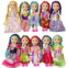 JING SHOW BUSSINESS 10 Sets Doll Clothes for 3 inch Mini Doll ，Include 10 Pieces Girl Mini Dolls, 10 Sets Handmade Doll Clothes and 10 Pairs of Doll Shoes
