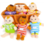 Qpewep Basket of Babies Plush Dolls, 8 Plush Diversity Baby Dolls- 6 Piece Set Interchangeable Clothes Stuffed Plush Figures for All Ages Easter Gift