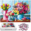 RECHIATO Jigsaw Puzzles 1000 Pieces for Adults Spring Flowers, Puzzle Gifts for Women & Mom, Grandmother, Birthday Christmas Valentines Jigsaw Puzzles for Adults 1000 Pieces and Up
