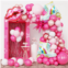 RUBFAC 152pcs Hot Pink Balloon Garland Arch Kit, Pink Rose Gold Metallic Balloons for Wedding Birthday Baby Shower Girl Princess Theme Party Decorations