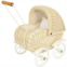 Baby Doll Stroller by Small Foot ? Vintage Wicker Rolling Carriage Pram ? Classic Doll Buggy ? Pretend Play Toy Develops Kids Nurturing, Imaginative & Creative Play ? Ages 3+ Years
