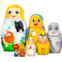 AEVVV Wizard of Oz Nesting Doll Set of 7 pcs - Matryoshka Dolls with Wizard of Oz Characters - Wooden Russian Dolls with Fairy Tale Wizard of Oz Figurines