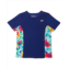 Speedo Kids Short Sleeve Printed Splice Rashguard (Big Kids)