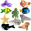 PREXTEX 10 Piece Plush Soft Stuffed Sea Animals - Small Stuffed Animals Bulk - Playset Plush Sea Life Assortment, Turtle, Stingray, Nemo Fish, Killer Whale and More - Bulk Stuffed