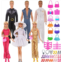 ZTWEDEN Movie Doll Costume Clothes Fit Girl Doll and Boy Doll Includes Doll Accessories and 6 Sets Doll Denim Outfit Disco Suits Dress Outfit Classic Movie Doll Clothes Bags Shoes