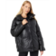 NVLT Oversized Faux Leather Puffer Jacket