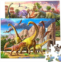 RANSUNN Dinosaur Puzzles for Kids Ages 4-8 Year Old - World of Huge Dinosaurs,2 Packs 60 Pieces Jigsaw Puzzle for Toddler Children Learning Educational Puzzles Toys for Boys and Girls.