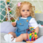 Ninonina Realistic Reborn Toddler Baby Doll 24 inch Poseable Girl Doll with Rooted Hair Eyes Open for Childrens Playmates (Blue)