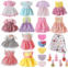 MLcnleS Alive Baby Doll Clothes and Accessories - 12 Sets Girl Doll Clothes Dress for 12 13 14 15 16 Inch Doll, Baby Bitty Doll Clothes - Doll Outfits Accessories with Hairpin Underwear fo