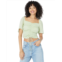 WAYF Secrets Kept Gathered Flutter Sleeve Top