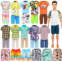 UNICORN ELEMENT 12 Items Random Doll Clothes for 11.5 Inch Boy Doll Include 4 Sets T-Shirt+Pants, 4 Pairs of Swimming Trunks