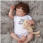 ADFO Lifelike Reborn Baby Dolls, 20 inch Realistic Brown Hair Newborn Real Life Baby Boy Dolls Soft Vinyl Baby Dolls with Clothes and Toy Gift for Kids Age 3+