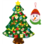 Jollylife 3ft DIY Lighted Felt Christmas Tree Set Plus Snowman Advent Calendar - Xmas Decorations Wall Hanging 33 Ornaments Kids Gift with String Light (Batteries Not Included)