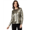 Elliott Lauren Glimmer Knit Long Sleeve Shimmer Top