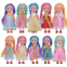 MLcnleS Doll Surprise Set - Cute Miniature Princess Dolls 4.1 Inch 5 Pack with Dresses 5 Doll Shoes - Tiny Family Dolls Dollhouse Mini Doll Girls Closet, Collectible Toys for Kids Girls Bi