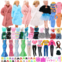 Carreuty 70 PCS Clothes and Accessories for 11.5 inch Barbie 7 Party Dress 5 Tops 5 Pants 2 Winter Coats 1 Sweater 1 Scarf 1 Hat 10 Pair of Shoes 28 Accessories Set in Random Christgmas Gif