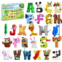 HOGOKIDS 26 Packs Party Favors for Kids - Animal Alphabet Lore Building Set for Easter ABC Letters for Classroom Prizes Goodie Bag Fillers Stocking Stuffers Gifts
