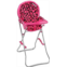 HUSHLILY Baby Doll High Chair, Baby Toy High Chair for Toddlers 3 Years and up, Baby Doll Furniture for 18 inch Dolls, Pink and Black Polka Dot Design for Kids